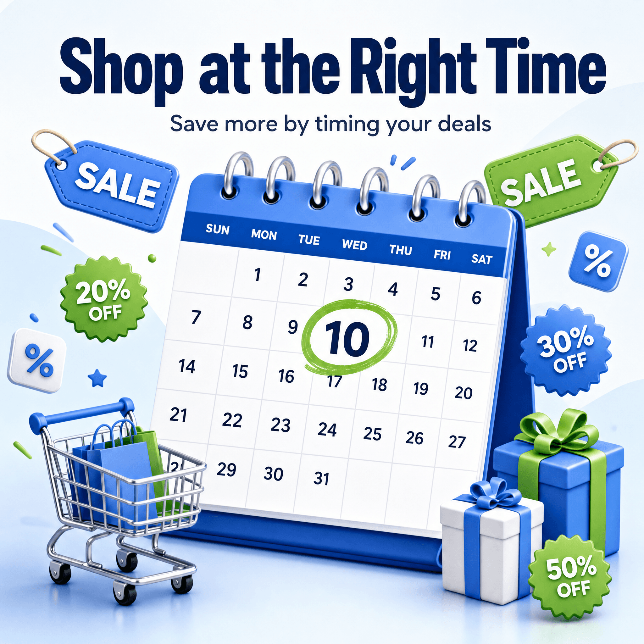 Online shopping deals calendar