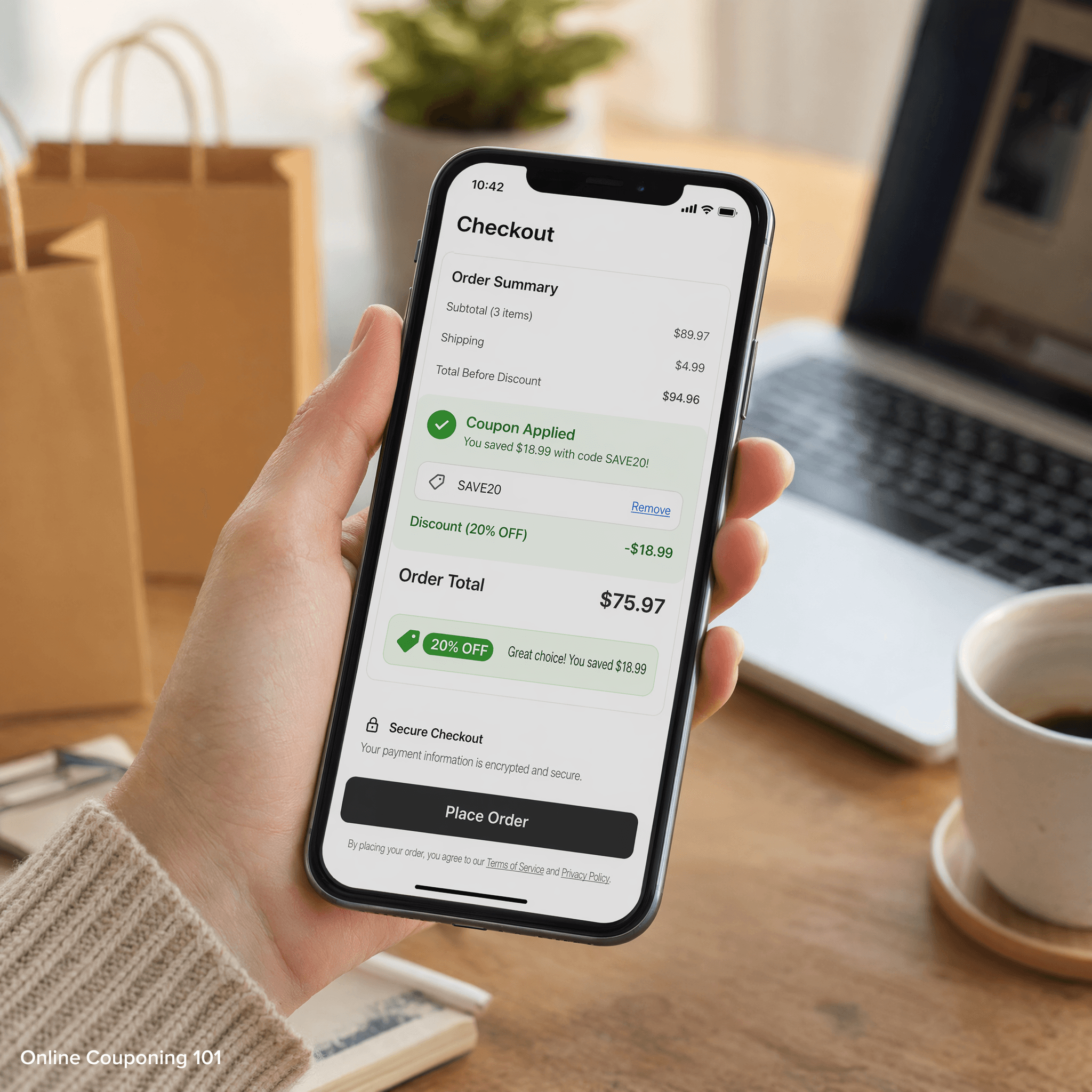 Online couponing lifestyle image